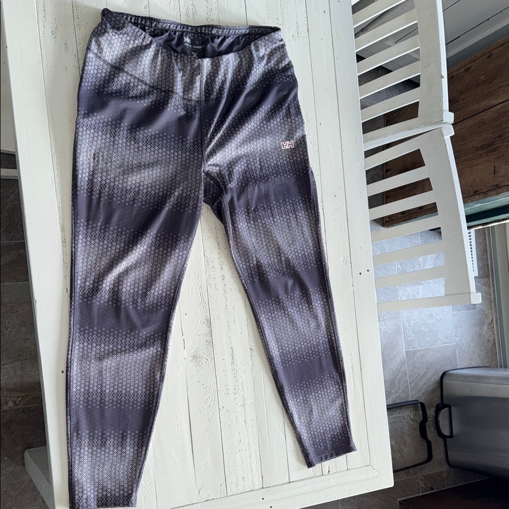 Helly Hanson Gray Patterned Leggings large X Cool b